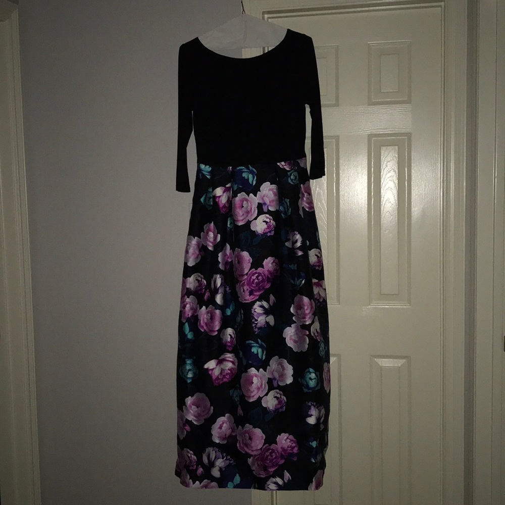 Eliza J Floral Dress With Sleeves